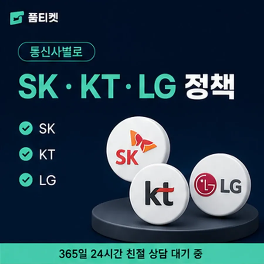 품티켓 틴캐시 회선의 소액결제 업체 값이 정해지는 방식 안내 이미지